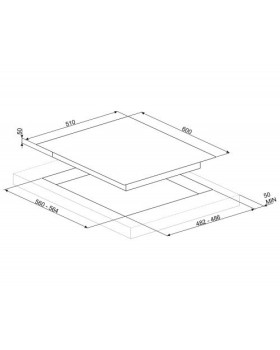 Pliidiplaat smeg dolce stil novo, 4 x gaas, 60 cm, must klaas-foto2