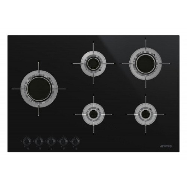 Pliidiplaat smeg dolce stil novo, 5 x gaas, 75 cm, must klaas Kodumasinad