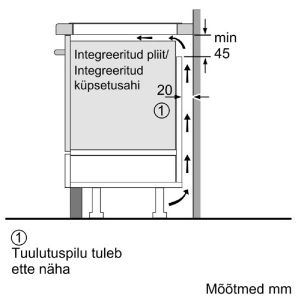 Pliidiplaat bosch, 4 x induktsioon, 60 cm, lõigatud, must Kodumasinad