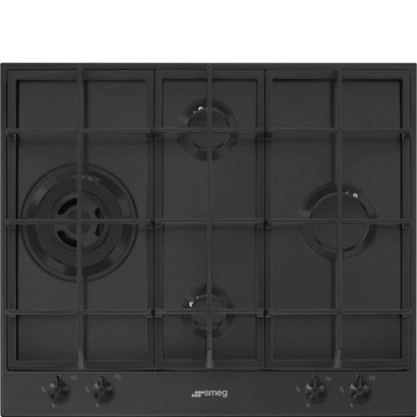 Pliidiplaat smeg classica, 4 x gaas, 60 cm, matt must Kodumasinad