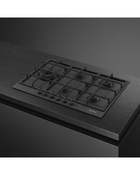 Pliidiplaat smeg classic, 5 x gaas, 72,5 cm, matt must-foto2