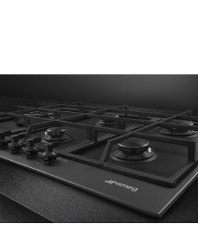 Pliidiplaat smeg classic, 5 x gaas, 72,5 cm, matt must-foto3