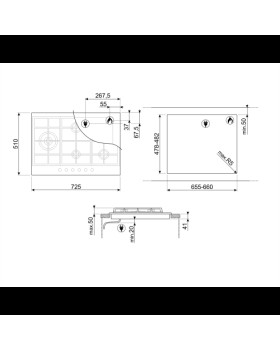 Pliidiplaat smeg classic, 5 x gaas, 75 cm, rv teras-foto4