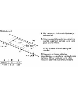 Pliidiplaat bosch, 4 x induktsioon, 80 cm, must, faasitud esiserv-foto5