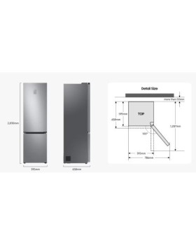 Külmik samsung, 203 cm, 276/114 l, 35 db, puutetundlik juhtimine, nofrost, must-foto6