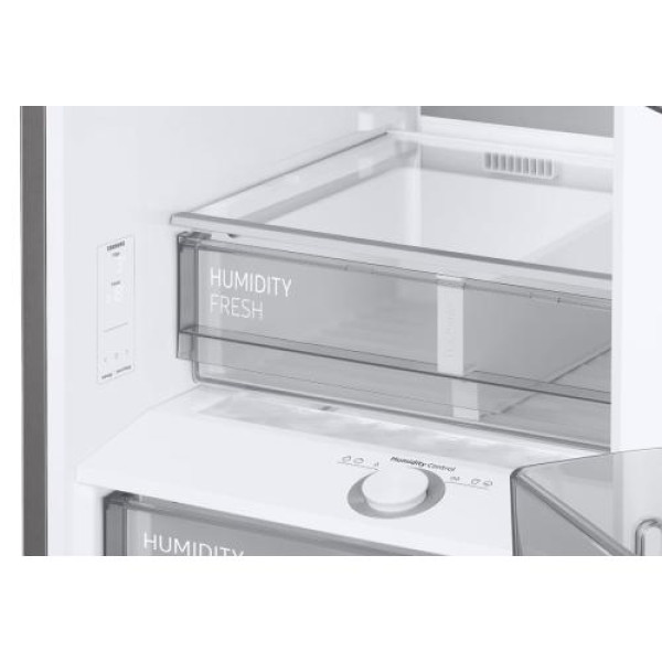 Külmik samsung, 203 cm, 273/114 l, 29 db, no frost elektrooniline juhtimine, hõbedane