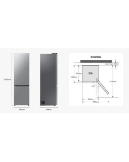 Külmik samsung, 203 cm, 273/114 l, 29 db, no frost elektrooniline juhtimine, hõbedane-foto6