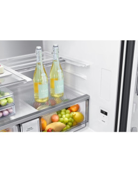 Külmik side-by-side samsung, 183 cm, 396/250 l, 37 db, elektrooniline juhtimine, nofrost, hõbe-foto5