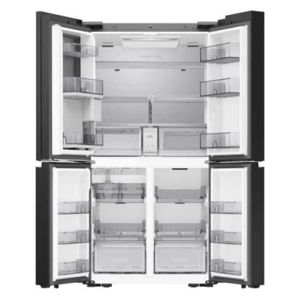 Külmik side-by-side samsung, 186 cm, 399/255 l, 35 db, elektrooniline juhtimine, nofrost, matt must