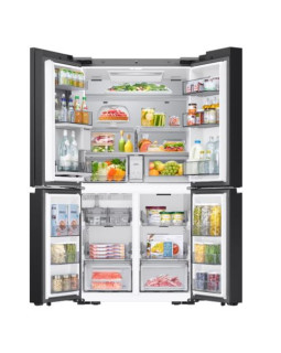 Külmik side-by-side samsung, 186 cm, 399/255 l, 35 db, elektrooniline juhtimine, nofrost, matt must-foto4