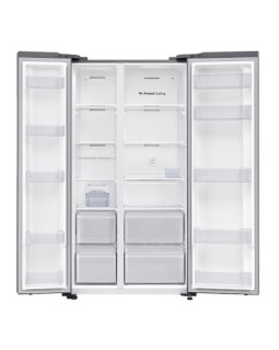 Külmik side-by-side samsung, 178 cm, 418/237 l, 37 db, elektrooniline juhtimine, nofrost, hõbedane-foto3