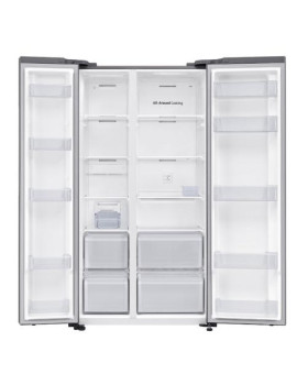 Külmik side-by-side samsung, 178 cm, 418/237 l, 37 db, elektrooniline juhtimine, nofrost, hõbedane-foto3