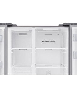 Külmik side-by-side samsung, 178 cm, 418/237 l, 37 db, elektrooniline juhtimine, nofrost, hõbedane-foto5