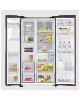 Külmik side-by-side samsung, 178 cm, 417/218 l, 37 db, elektrooniline juhtimine, nofrost, must-foto5