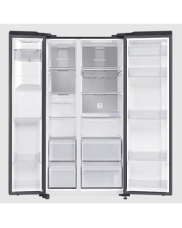 Külmik side-by-side samsung, 178 cm, 417/218 l, 37 db, elektrooniline juhtimine, nofrost, must-foto3