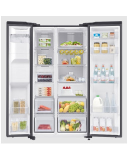 Külmik side-by-side samsung, 178 cm, 417/218 l, 37 db, elektrooniline juhtimine, nofrost, must-foto4