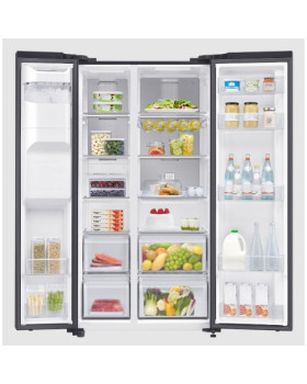 Külmik side-by-side samsung, 178 cm, 417/218 l, 37 db, elektrooniline juhtimine, nofrost, must-foto4