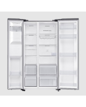 Külmik side-by-side samsung, 178 cm, 417/218 l, 37 db, elektrooniline juhtimine, nofrost, hõbedane-foto3