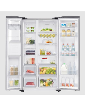 Külmik side-by-side samsung, 178 cm, 417/218 l, 37 db, elektrooniline juhtimine, nofrost, hõbedane-foto4
