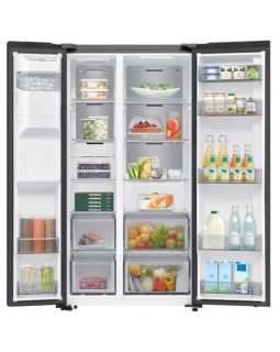 Külmik side-by-side samsung, 178 cm, 417/218 l, 36 db, elektrooniline juhtimine, nofrost, must-foto4