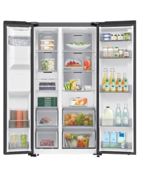 Külmik side-by-side samsung, 178 cm, 417/218 l, 36 db, elektrooniline juhtimine, nofrost, must-foto4