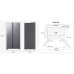 Külmik side-by-side samsung, 178 cm, 417/218 l, 36 db, elektrooniline juhtimine, nofrost, must