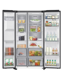 Külmik side-by-side samsung, 178 cm, 420/220 l, 36 db, elektrooniline juhtimine, nofrost, must-foto4