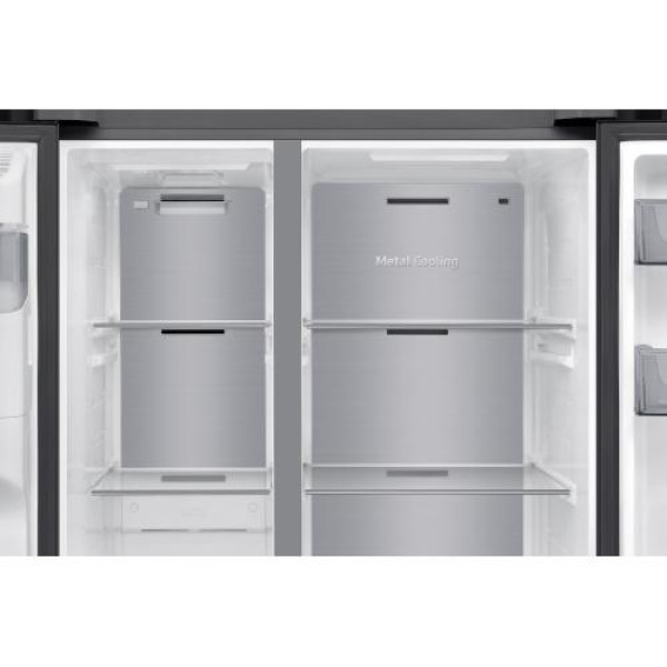 Külmik side-by-side samsung, 178 cm, 420/220 l, 36 db, elektrooniline juhtimine, nofrost, must