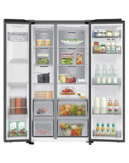 Külmik side-by-side samsung, 178 cm, 420/220 l, 36 db, elektrooniline juhtimine, nofrost, hõbedane-foto4