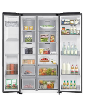 Külmik side-by-side samsung, 178 cm, 420/220 l, 36 db, elektrooniline juhtimine, nofrost, hõbedane-foto4