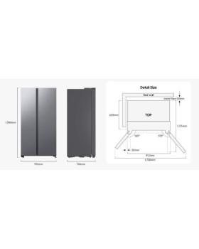 Külmik side-by-side samsung, 178 cm, 420/220 l, 36 db, elektrooniline juhtimine, nofrost, hõbedane-foto6