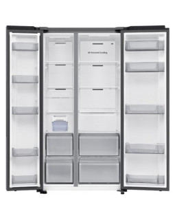 Külmik side-by-side samsung, 178 cm, 420/239 l, 36 db, elektrooniline juhtimine, nofrost, hõbedane-foto3