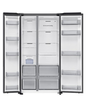 Külmik side-by-side samsung, 178 cm, 420/239 l, 36 db, elektrooniline juhtimine, nofrost, hõbedane-foto3