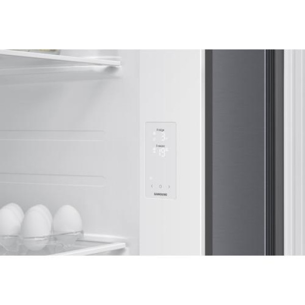 Külmik side-by-side samsung, 178 cm, 420/239 l, 36 db, elektrooniline juhtimine, nofrost, hõbedane