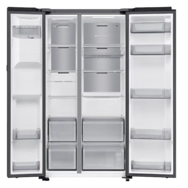 Külmik side-by-side samsung, 178 cm, 420/220 l, 36 db, elektrooniline juhtimine, nofrost, must