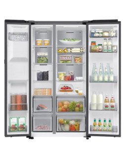 Külmik side-by-side samsung, 178 cm, 420/220 l, 36 db, elektrooniline juhtimine, nofrost, must-foto4
