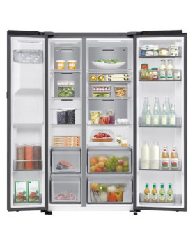 Külmik side-by-side samsung, 178 cm, 420/220 l, 36 db, elektrooniline juhtimine, nofrost, must-foto4