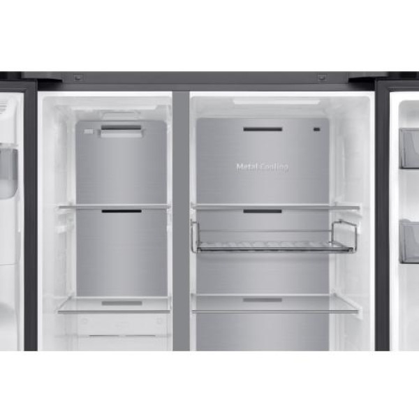 Külmik side-by-side samsung, 178 cm, 420/220 l, 36 db, elektrooniline juhtimine, nofrost, must