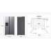 Külmik side-by-side samsung, 178 cm, 420/220 l, 36 db, elektrooniline juhtimine, nofrost, must