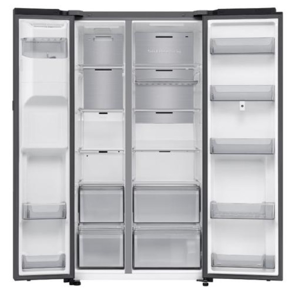 Külmik side-by-side samsung, 178 cm, 389/225 l, 34 db, elektrooniline juhtimine, nofrost, matt must