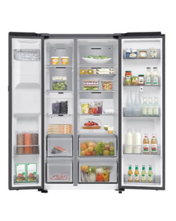 Külmik side-by-side samsung, 178 cm, 389/225 l, 34 db, elektrooniline juhtimine, nofrost, matt must-foto5