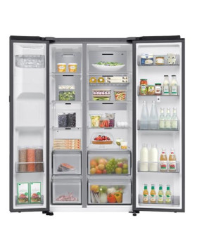 Külmik side-by-side samsung, 178 cm, 389/225 l, 34 db, elektrooniline juhtimine, nofrost, matt must-foto5