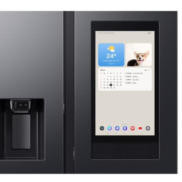 Külmik side-by-side samsung, 178 cm, 389/225 l, 34 db, elektrooniline juhtimine, nofrost, matt must