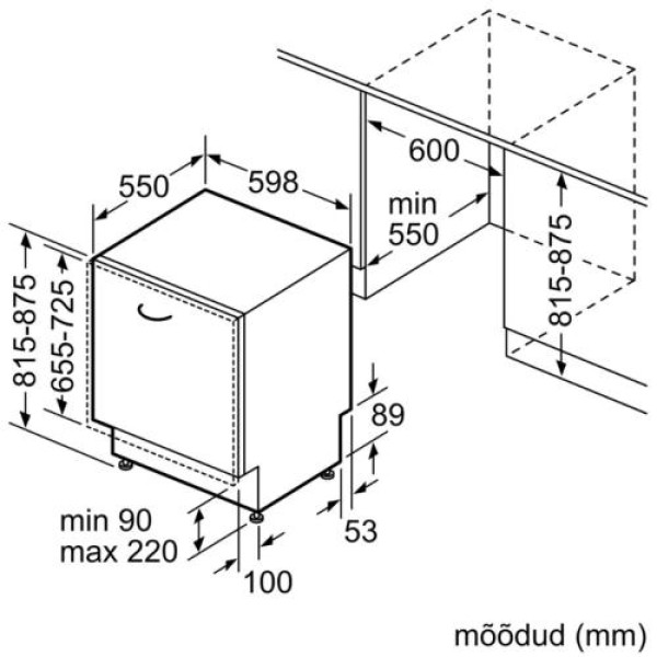 Nõudepesumasin neff, integreeritav, 60 cm, 42 db
