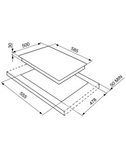 Pliidiplaat smeg selection, 4 x gaas, 60 cm, rv teras-foto2