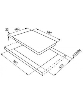 Pliidiplaat smeg selection, 4 x gaas, 60 cm, rv teras-foto2