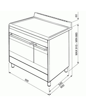 Gaasipliit smeg classic, 5 x gaas, 2 x elektriahi, aurupuhastus, 90 cm, must-foto3