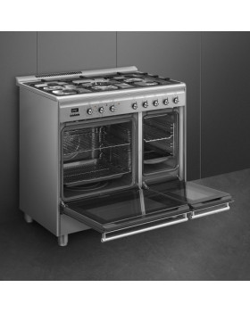 Gaasipliit smeg classic, 5 x gaas, 2 x elektriahi, pürolüüs, 90 cm, rv-teras-foto4