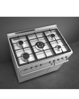 Gaasipliit smeg classic, 5 x gaas, 2 x elektriahi, pürolüüs, 90 cm, rv-teras-foto5