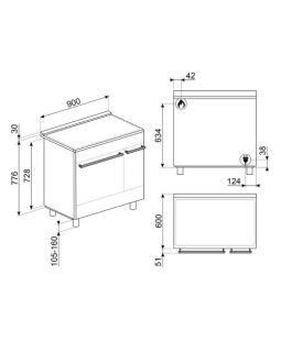 Gaasipliit smeg classic, 5 x gaas, 2 x elektriahi, pürolüüs, 90 cm, rv-teras-foto6
